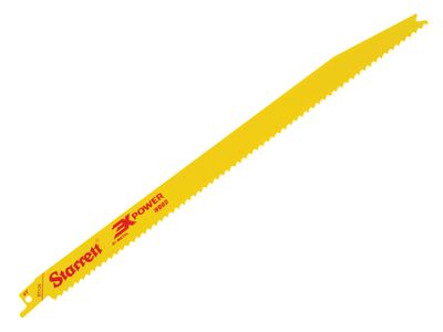Starrett STRBT1265 BT126-5 Bi-Metal Reciprocating Blade, Wood Tapered 300mm 6 TPI (Pack 5)