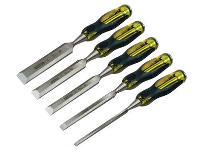 STANLEY STA216269 FatMax Bevel Edge Chisel with Thru Tang Set, 5 Piece