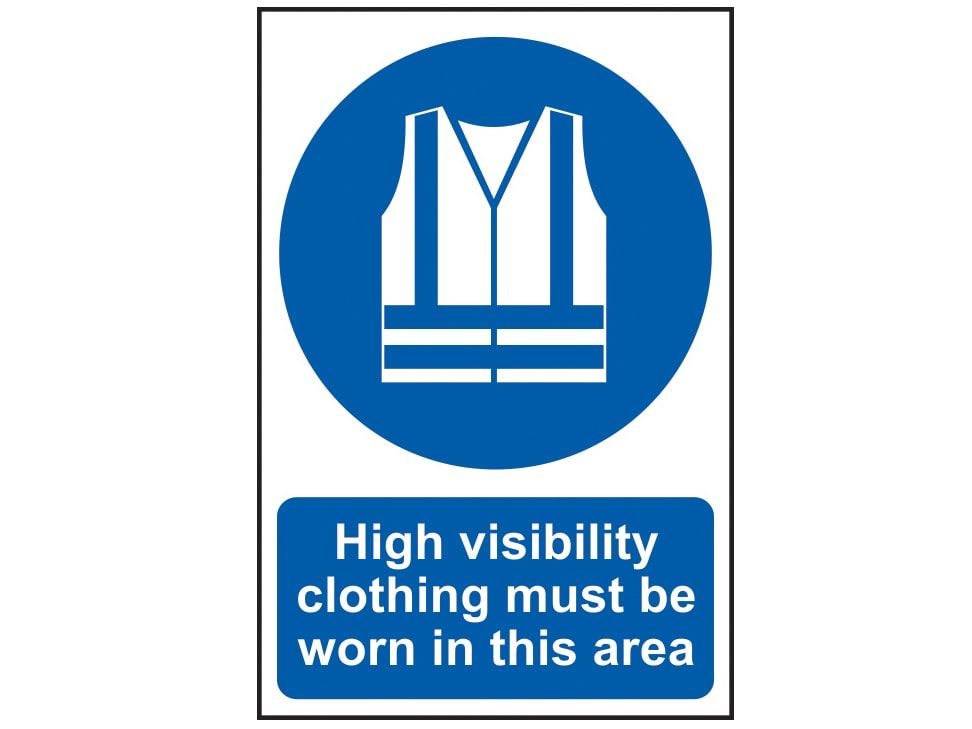 Scan SCA0022 High Visibility Jackets Must Be Worn In This Area - PVC Sign 200 x 300mm