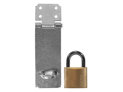 Scan SCAPHSGP117 Hasp and Staple 117mm + 40mm Padlock