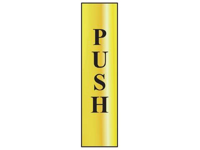 Scan SCA6032 Push Vertical - Polished Brass Effect 50 x 200mm