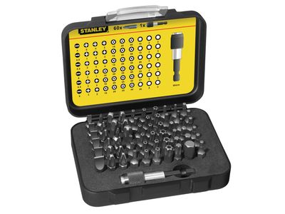 STANLEY STA113902 Bit Set &amp; Holder, 61 Piece