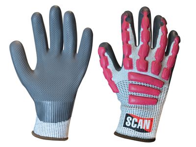 Scan SCAGLOAIXL Anti-Impact Latex Cut 5 Gloves - XL (Size 10)
