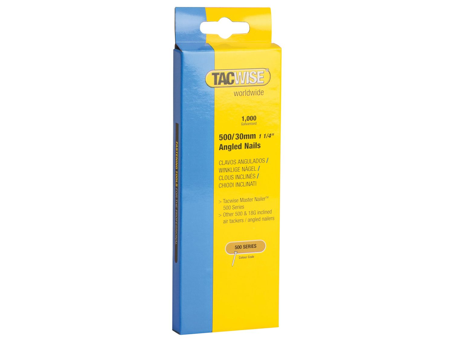 Tacwise TAC0481 500 18 Gauge 30mm Angled Nails (Pack 1000)