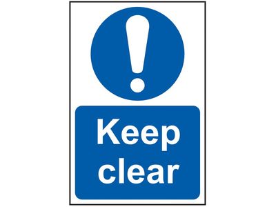 Scan SCA0253 Keep Clear - PVC Sign 200 x 300mm