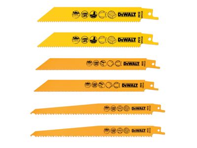 DEWALT DEWDT2444QZ DT2444 Reciprocating Saw Blade Set, 6 Piece