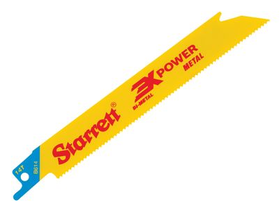 Starrett STRB6145 B614-5 Bi-Metal Reciprocating Blade, Metal Straight 152mm 14 TPI (Pack 5)