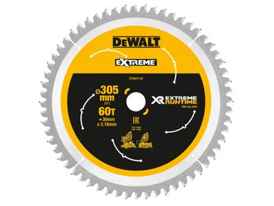 DEWALT DEWDT99575QZ XR FlexVolt Mitre Saw Blade 305 x 30mm x 60T