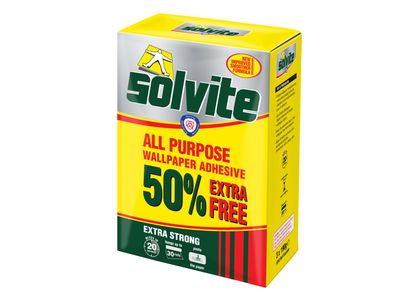 Solvite SLVDECBOX All Purpose Extra Strong Wallpaper Paste - 20 Roll Box with 50% Free