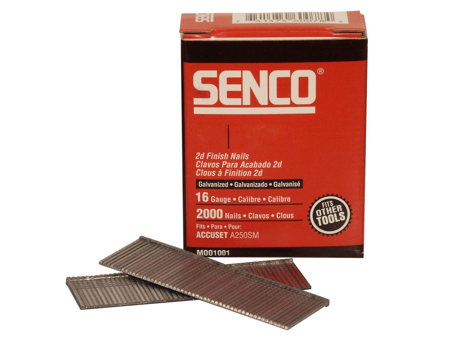 Senco SENRX23EAA Straight Brad Nails Galvanised 16G x 55mm (Pack 2000)
