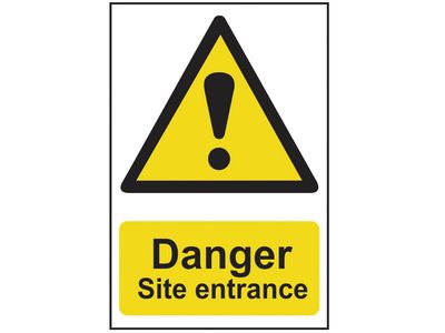 Scan SCA4102 Danger Site Entrance - PVC Sign 400 x 600mm