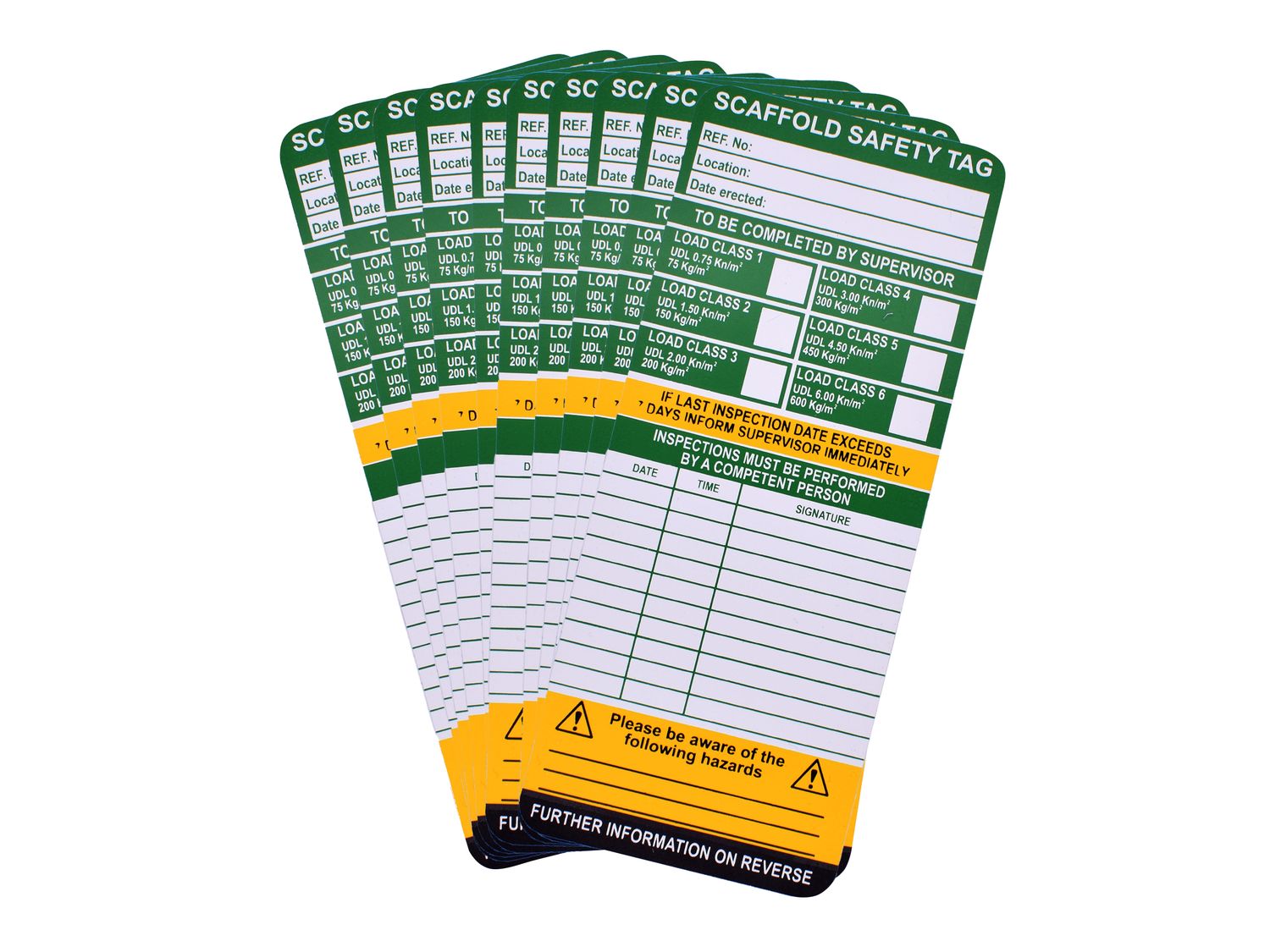 Scan SCASCAFTAGI Scaffold Tag Inserts Pack Of 10