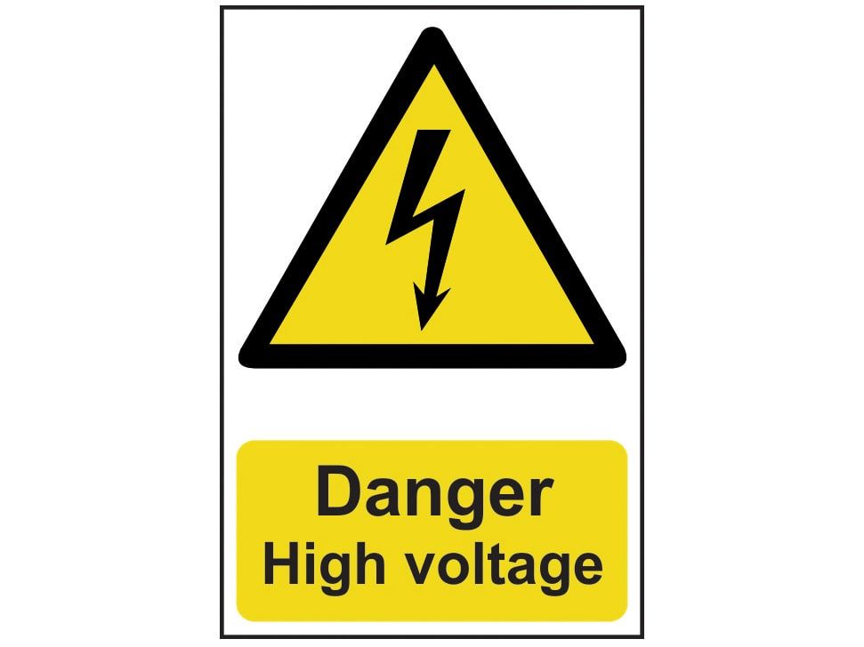 Scan SCA0761 Danger High Voltage - PVC Sign 200 x 300mm