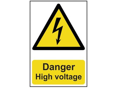 Scan SCA0761 Danger High Voltage - PVC Sign 200 x 300mm