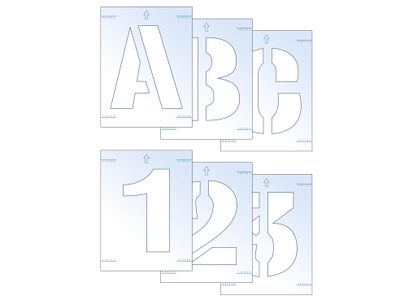 Scan SCA9404 Letter &amp; Number Stencil Kit 50mm