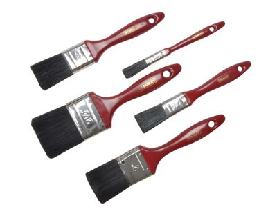 STANLEY STA026727 Decor Paint Brush Set of 5 12 25 37 50 &amp; 62mm