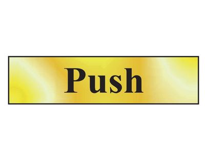 Scan SCA6031 Push - Polished Brass Effect 200 x 50mm