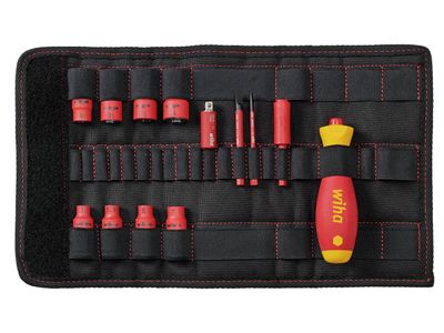 Wiha WHA43467 slimVario electric Screwdriver and Nut Driver Set, 13 Piece