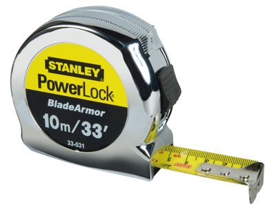 STANLEY STA033531 PowerLock BladeArmor Pocket Tape 10m/33ft (Width 25mm)