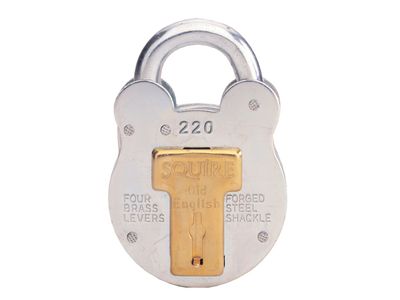 Squire HSQ220 220 Old English Padlock with Steel Case 38mm
