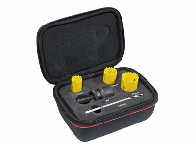 Starrett STRKFC03051 KFC03051 Kwik-Change Electrician&#39;s Holesaw Kit, 8 Piece