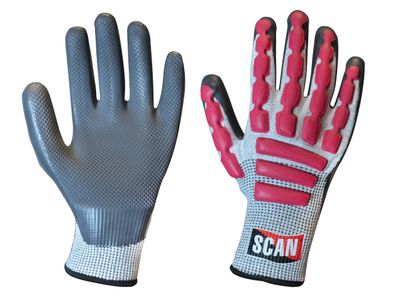 Scan SCAGLOAIXX Anti-Impact Latex Cut 5 Gloves - XXL (Size 11)