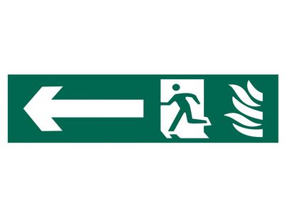 Scan SCA5201 Running Man Arrow Left - PVC Sign 200 x 50mm