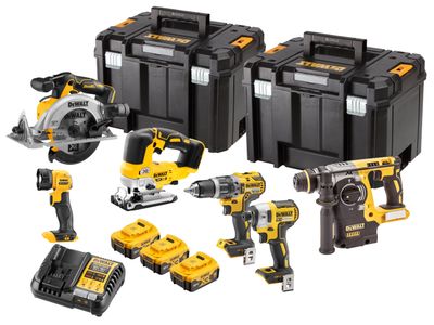 DEWALT DEWDCK690P3T DCK690P3T XR Brushless 6 Piece Kit 18V 3 x 5.0Ah Li-ion