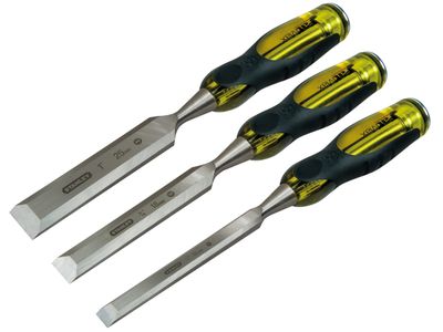 STANLEY STA216268 FatMax Bevel Edge Chisel with Thru Tang Set, 3 Piece