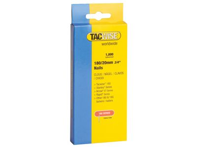 Tacwise TAC0360 180 18 Gauge 20mm Nails (Pack 1000)