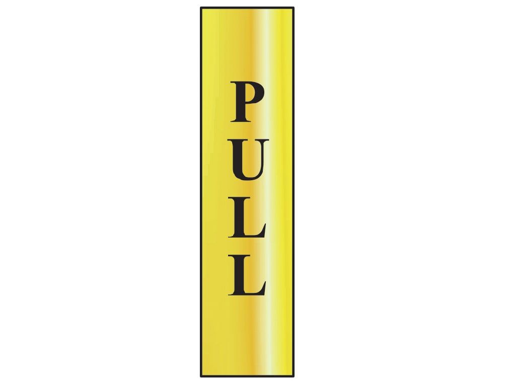 Scan SCA6034 Pull Vertical - Polished Brass Effect 50 x 200mm