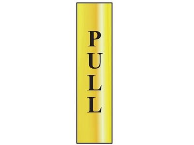 Scan SCA6034 Pull Vertical - Polished Brass Effect 50 x 200mm