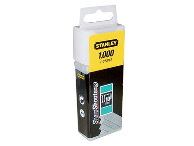 STANLEY STA1CT306T Flat Narrow Crown Staples 10mm CT306T (Pack 1000)
