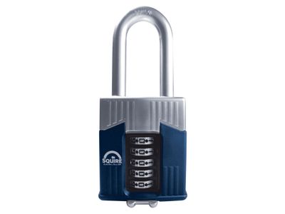 Squire HSQWC65LS Warrior High-Security Long Shackle Combination Padlock 65mm