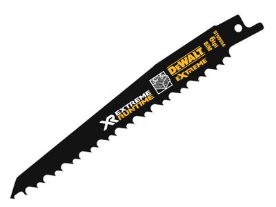 DEWALT DEWDT99554QZ XR Wood with Nails Reciprocating Blade 152mm 4/6 TPI Pack of 5