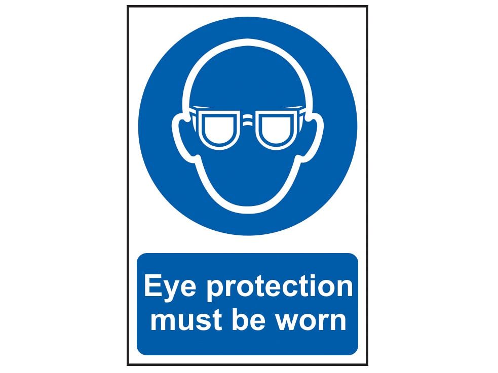 Scan SCA0007 Eye Protection Must Be Worn - PVC Sign 200 x 300mm