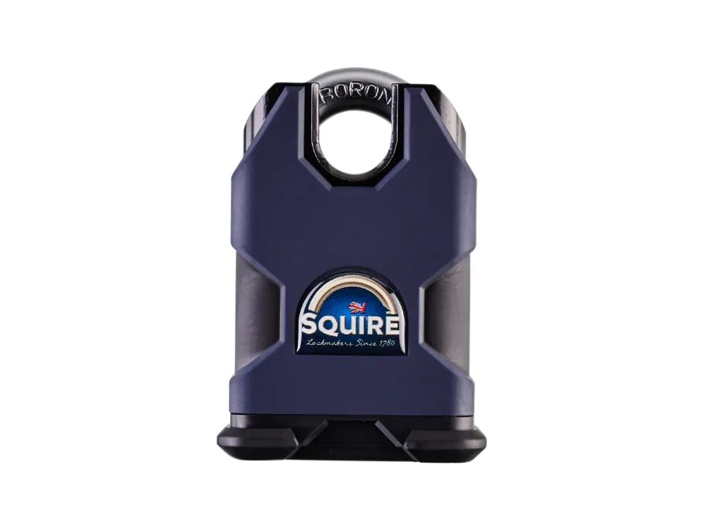 Squire HSQSS50CP5 SS50CP5 Stronghold Solid Steel &amp; Brass Padlock 50mm Closed Shackle CEN3