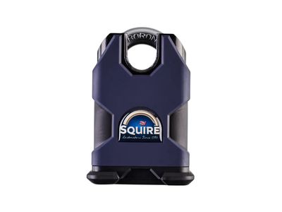 Squire HSQSS50CP5 SS50CP5 Stronghold Solid Steel &amp; Brass Padlock 50mm Closed Shackle CEN3