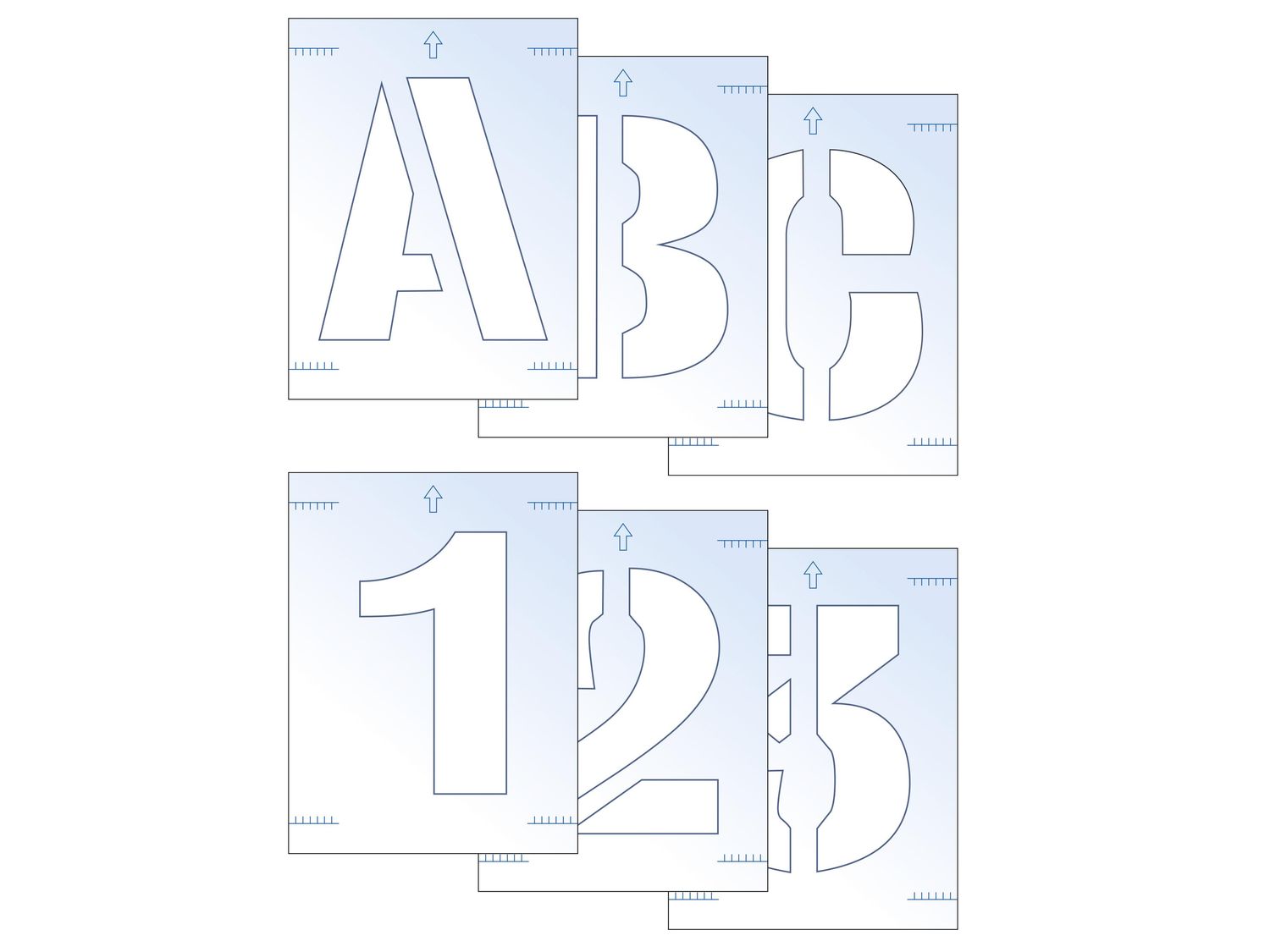Scan SCA9403 Letter &amp; Number Stencil Kit 25mm