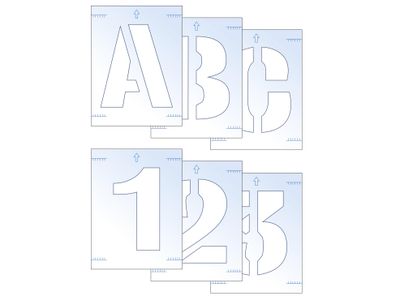 Scan SCA9403 Letter &amp; Number Stencil Kit 25mm