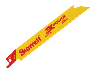 Starrett STRB6105 B6105-5 Bi-Metal Reciprocating Blade, Straight 152mm 10 TPI (Pack 5)