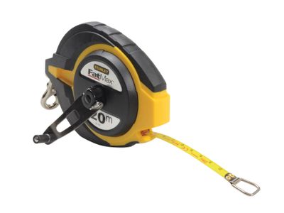 STANLEY STA034133 FatMax Closed Case Steel Long Tape 20m (Width 10mm) (Metric only)