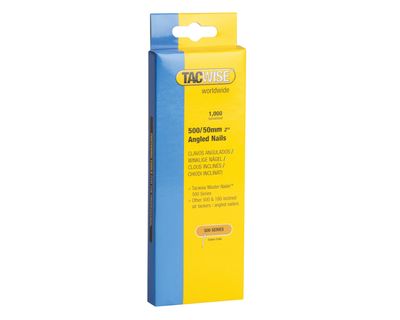 Tacwise TAC0485 500 18 Gauge 50mm Angled Nails (Pack 1000)