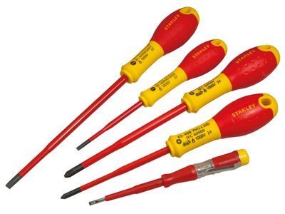 STANLEY STA062694 FatMax VDE Insulated Screwdriver Set, 5 Piece Plusminus