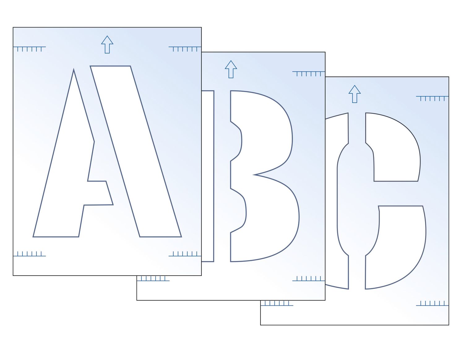 Scan SCA9417 Letter Stencil Kit 300mm