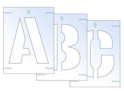Scan SCA9417 Letter Stencil Kit 300mm