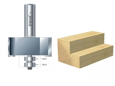 Trend TRE4639012TC 46/390 x 1/2 TCT Bearing Guided Rebater 22.5mm x 50.8mm
