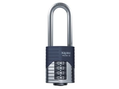 Squire HSQVC50LS Vulcan Long Boron Shackle Combination Padlock 50mm