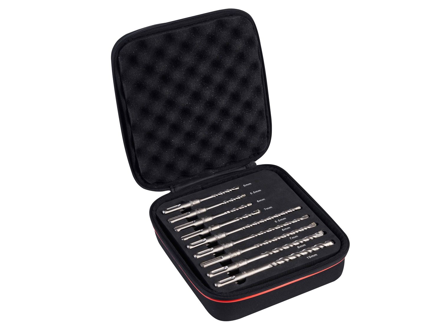 Starrett STRKBPSK09 SDS Plus 2 Point Drill Bit Set, 9 Piece