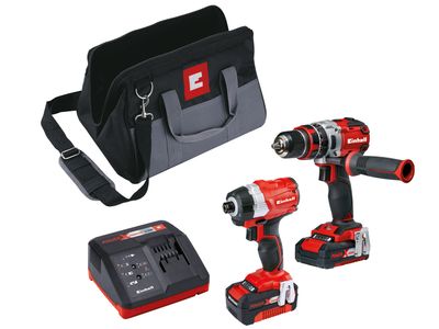 Einhell EINPXTWINBL Power X-Change Brushless Twin Pack 18V 1 x 2.0Ah &amp; 1 x 4.0Ah Li-ion
